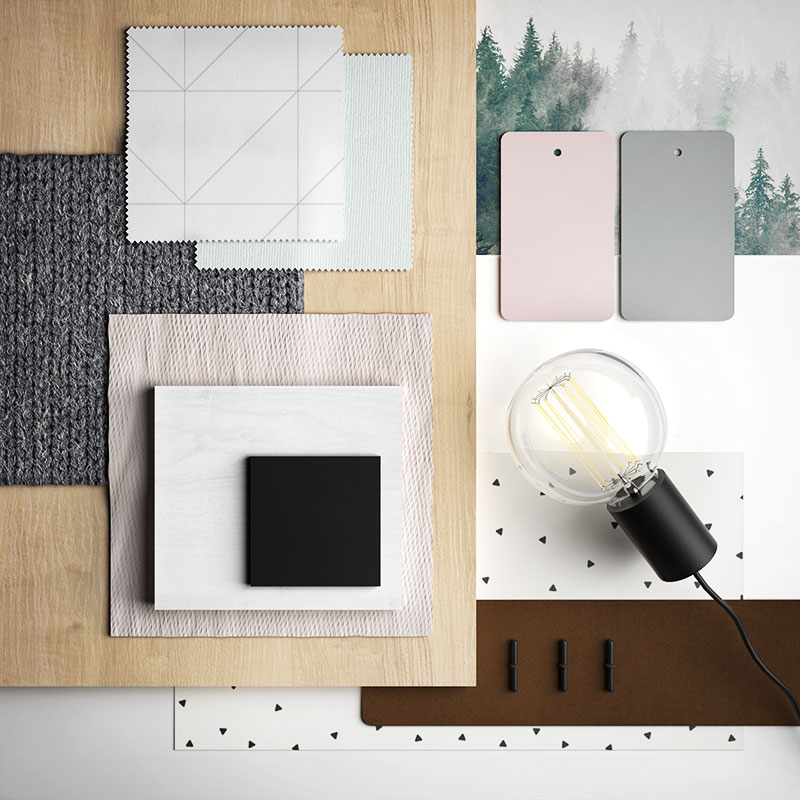 moodboard materiali nordico